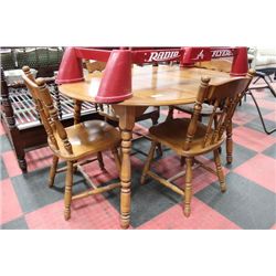 MAPLE TABLE W 4 SIDECHAIRS AND LEAF