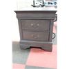 Image 1 : GREY 2 DRAWER NIGHT STAND