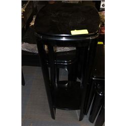 BLACK 3 PC NESTING TABLE W PLANT STAND