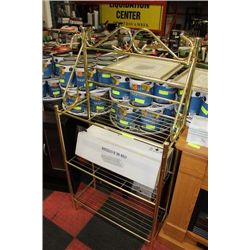 BRASS BAKERS RACK, 3 TIER