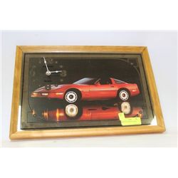 MIRRORED CORVETTE CLOCK