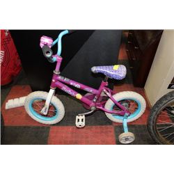 GIRLS SAFETY 1ST BIKE W TRAINING WHEELS