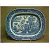 Image 1 : Blue Willow oval platter, measures 15 1/2" x 12 1/4", marked on back "Engraved for W. Ridgway" En...