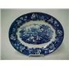 Image 1 : Wedgwood oval blue transfer platter "Landscape", stamped on back Etruria, England & impressed Wed...