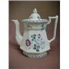 Image 3 : Two pieces including flow blue pitcher "LaBelle" by Wheeling Pottery, C. 1900, 6 1/2" high and bl...
