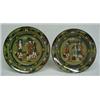 Two Buffalo Pottery Deldare Ware plates including Ye Village Gossips 10", signed A. Delbney and d...