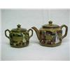 Image 2 : Buffalo Pottery Deldare Ware teapot and covered sugar, teapot with lid "Village life in ye olden...