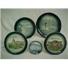 Image 1 : One lot including five Buffalo Pottery plates...4 1/2" diameter souvenir cup plate depicting Wana...