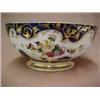 Image 1 : Old Paris porcelain washbowl, hand painted dahlia and morning glories with gilt and cobalt decora...