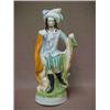 Image 1 : Staffordshire figurine of man with bow and deer kill, measures 14" high, mid 19th C. Estimate...