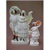 Image 1 : Two Staffordshire figurines including double figurine of standing man with accordian and standing...