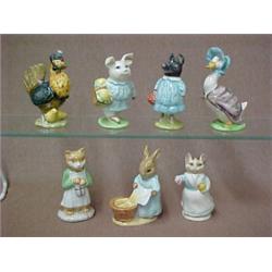 Set of seven Beatrix Potter's figurines by F. Warne & Co. Ltd. including "Cecily Parsley" 1965, "...