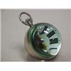 Image 4 : Tiffany & Co. ball clock, round cut crystal form with white metal fitting, and handle dial with R...
