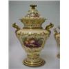 Image 4 : A set of three covered Copeland & Garrett urns, porcelain with gilt and painted decoration, fruit...