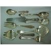 Image 1 : One lot of eight sterling silver flatware serving pieces incl. Gorham sliced tomato server "Old E...