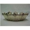 Image 2 : Sterling silver serving bowl, raised line and plume rim decoration on shaped round form, initiale...