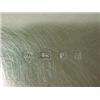 Image 3 : English sterling silver square tray with notched corners on raised rim and four notched feet, mar...