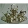 Gorham Art Deco six piece sterling silver coffee and tea service including coffee pot, swing kett...