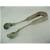 Image 1 : Coin silver sugar tongs with clamshell shaped grippers stamped on both arms E (Edward) Lescure (1...