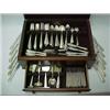 Image 1 : One hundred forty-three piece set of Lunt sterling silver flatware set "William & Mary" (1921) in...