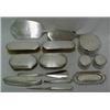 Thirteen piece sterling silver dresser set, C. 1915 dresser set with scroll and leaf design compr...