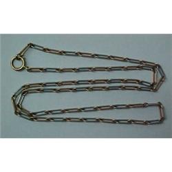 10K white and rose gold link chain, 20" chain with alternating rose and white gold links, weight...