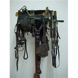 McClellan saddle 190 tree rigged for Civil War reenact- ment w/saddle bags covered stirrups stamp...