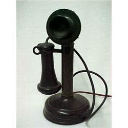 Candlestick telephone, black, patent dated Nov. 26, 1901 - March 19, 1907 - April 14, 1908 on bac...