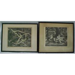 Two framed lithographs, "Solitude", pencil titled (L.L.) and signed Laurence Beall Smith (L.R.),...