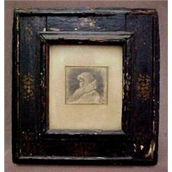 Wood framed ink drawing, portrait of an old man, signed G. (Gustav Paul Louis Christophe) Dore (L...