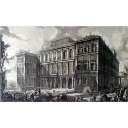 Framed engraving, early Piranesi engraving (Giovanni Piranesi), listed Italian 1720-1778, measure...