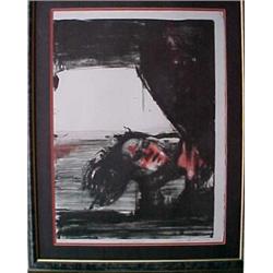 Framed print titled "Head Wound", pencil signed Sidney Goodman 1991, (L.R.) and numbered 5/50, im...