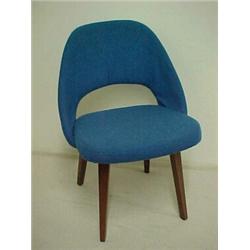 Set of four 72ULB side chairs by Eero Saarinen for Knoll, original Knoll labels, with teak veneer...