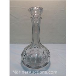 Vintage crystal decanter (chip on lid)