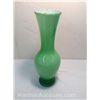 Image 1 : Tall Hand Blown Green Cased Glass Vase