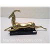 Image 1 : Solid Brass Gazelle on Marble Base