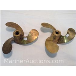2 Matching Michigan JWC 10 Solid Brass Propellers