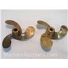 Image 1 : 2 Matching Michigan JWC 10 Solid Brass Propellers