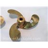 Image 3 : 2 Matching Michigan JWC 10 Solid Brass Propellers