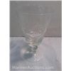 Image 2 : Set of 12 Hungarian pinwheel crystal wine glasses