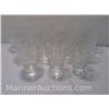 Image 1 : Set of 12 Hungarian Pinwheel Crystal Juice Glasses