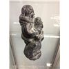 Image 4 : Wolf Soap Stone Sculpture (Hand Crafted in Canada) "Man, Dog and Puppy" (8" high")