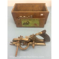 Rare Stanley Combined Plow and Beading Plane in Original Box