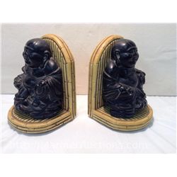 Pair of Vintage Buddha Bookends