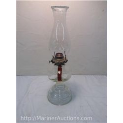 Antique Pressed Glass Oil Lamp