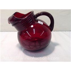 Vintage Ruby Glass Pitcher