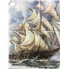 Image 2 : Tile Plaque of Sailing Ship on Wood