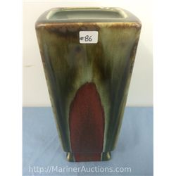Pair of Hand Crafted Square Pottery Vases