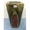 Image 1 : Pair of Hand Crafted Square Pottery Vases
