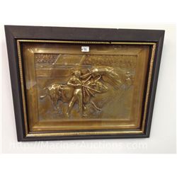 Shadow Box Framed Bull Fighter